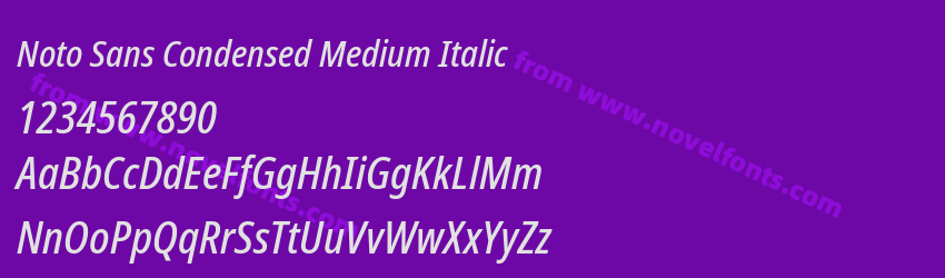 Noto Sans Condensed Medium ItalicPreview Noto Sans Condensed Medium ItalicPreview