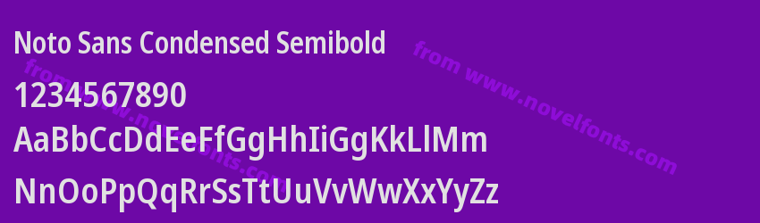 Noto Sans Condensed SemiboldPreview Noto Sans Condensed SemiboldPreview