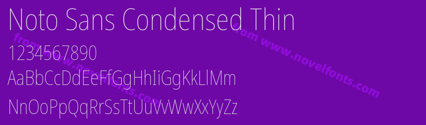 Noto Sans Condensed ThinPreview Noto Sans Condensed ThinPreview