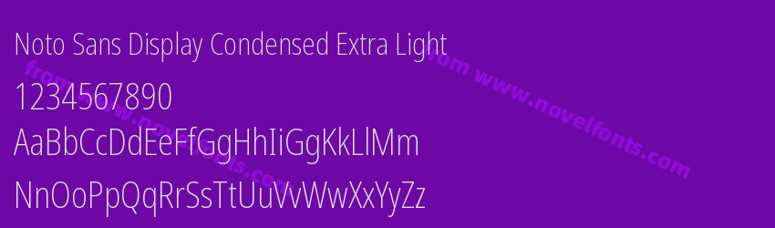 Noto Sans Display Condensed Extra LightPreview Noto Sans Display Condensed Extra LightPreview