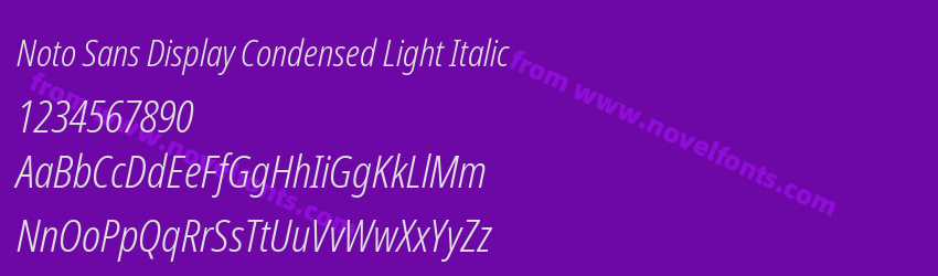 Noto Sans Display Condensed Light ItalicPreview Noto Sans Display Condensed Light ItalicPreview