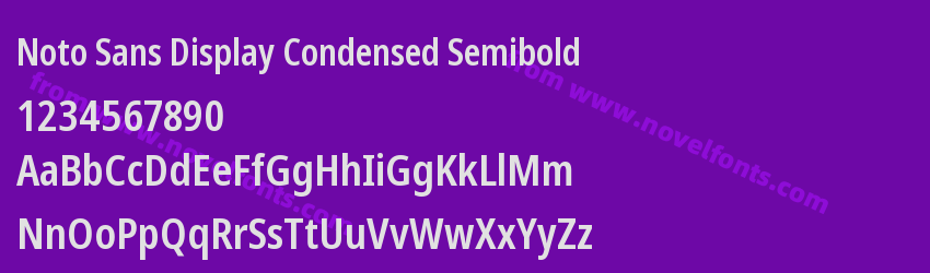 Noto Sans Display Condensed SemiboldPreview Noto Sans Display Condensed SemiboldPreview