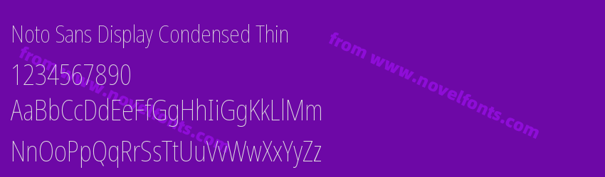 Noto Sans Display Condensed ThinPreview Noto Sans Display Condensed ThinPreview