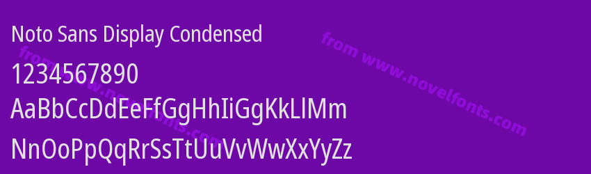 Noto Sans Display CondensedPreview Noto Sans Display CondensedPreview