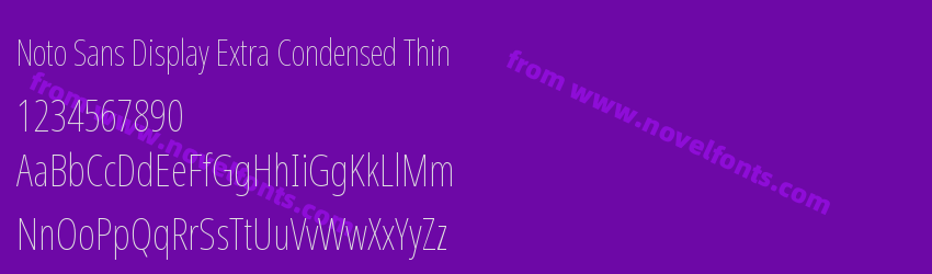 Noto Sans Display Extra Condensed ThinPreview Noto Sans Display Extra Condensed ThinPreview