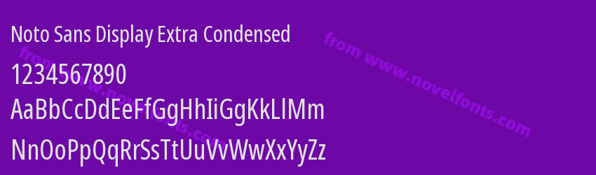 Noto Sans Display Extra CondensedPreview Noto Sans Display Extra CondensedPreview