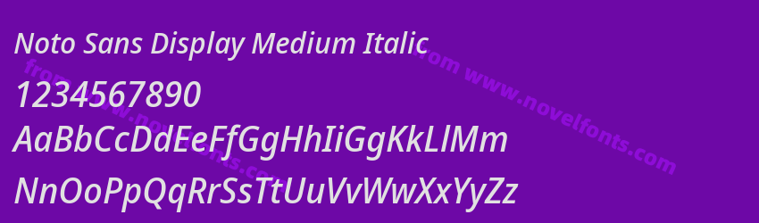 Noto Sans Display Medium ItalicPreview Noto Sans Display Medium ItalicPreview