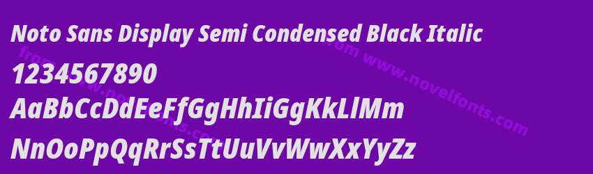 Noto Sans Display Semi Condensed Black ItalicPreview Noto Sans Display Semi Condensed Black ItalicPreview