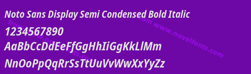 Noto Sans Display Semi Condensed Bold ItalicPreview Noto Sans Display Semi Condensed Bold ItalicPreview
