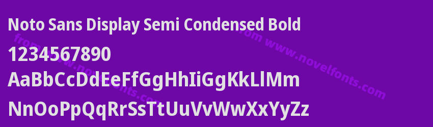 Noto Sans Display Semi Condensed BoldPreview Noto Sans Display Semi Condensed BoldPreview