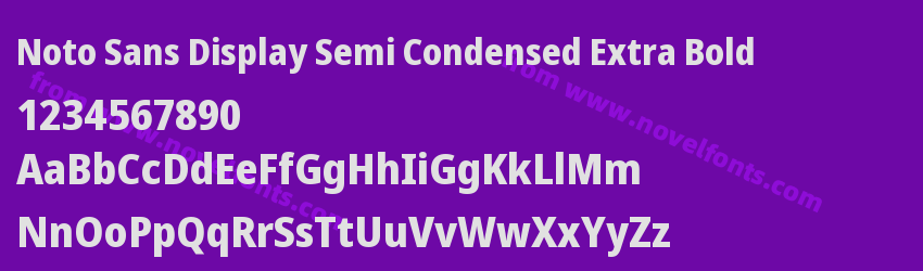 Noto Sans Display Semi Condensed Extra BoldPreview Noto Sans Display Semi Condensed Extra BoldPreview
