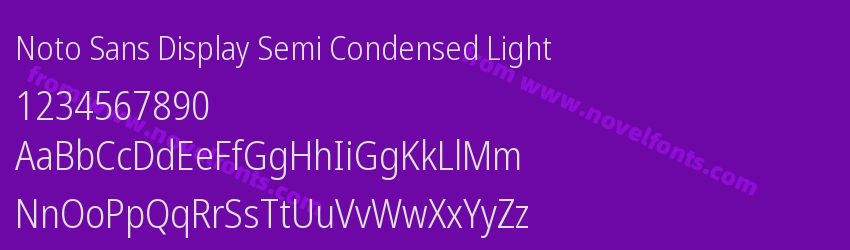Noto Sans Display Semi Condensed LightPreview Noto Sans Display Semi Condensed LightPreview