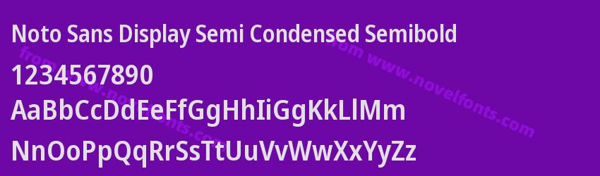 Noto Sans Display Semi Condensed SemiboldPreview Noto Sans Display Semi Condensed SemiboldPreview