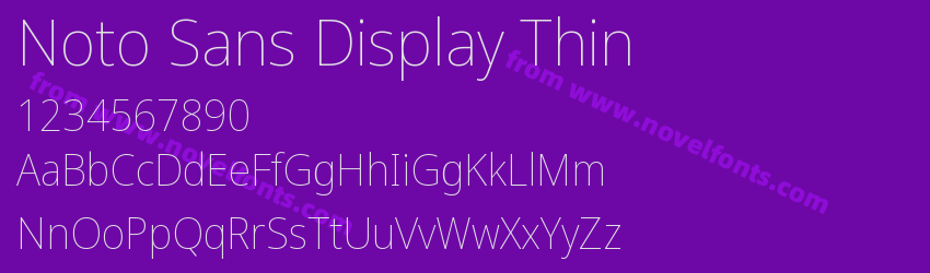 Noto Sans Display ThinPreview Noto Sans Display ThinPreview