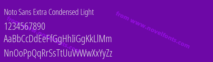 Noto Sans Extra Condensed LightPreview Noto Sans Extra Condensed LightPreview
