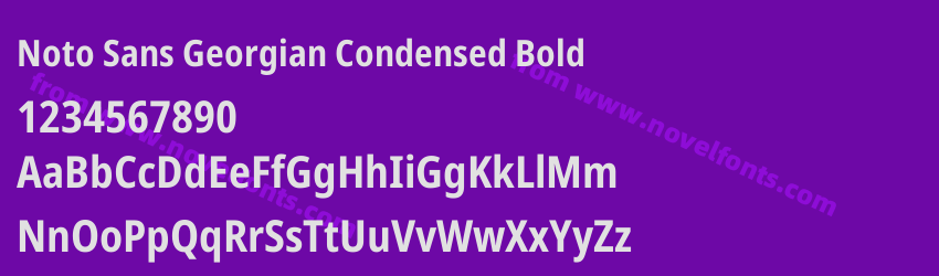 Noto Sans Georgian Condensed BoldPreview Noto Sans Georgian Condensed BoldPreview