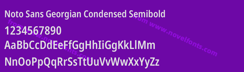 Noto Sans Georgian Condensed SemiboldPreview Noto Sans Georgian Condensed SemiboldPreview