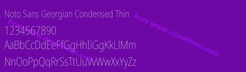Noto Sans Georgian Condensed ThinPreview Noto Sans Georgian Condensed ThinPreview