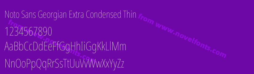 Noto Sans Georgian Extra Condensed ThinPreview Noto Sans Georgian Extra Condensed ThinPreview