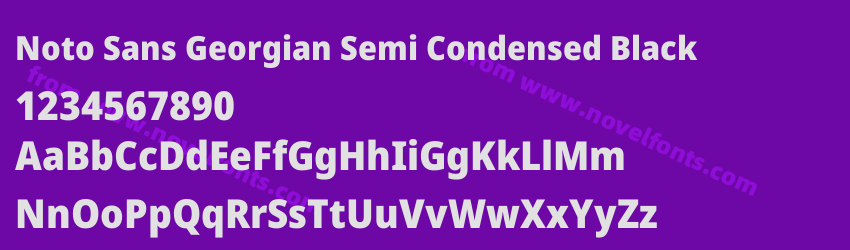 Noto Sans Georgian Semi Condensed BlackPreview Noto Sans Georgian Semi Condensed BlackPreview