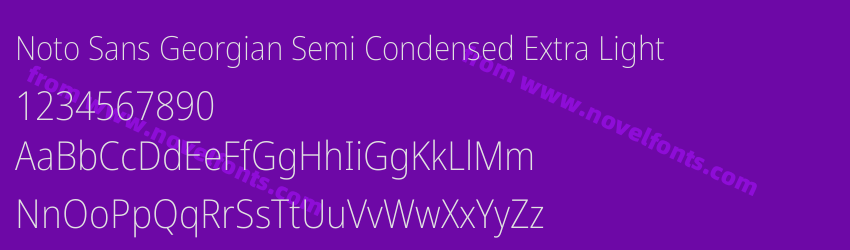 Noto Sans Georgian Semi Condensed Extra LightPreview Noto Sans Georgian Semi Condensed Extra LightPreview