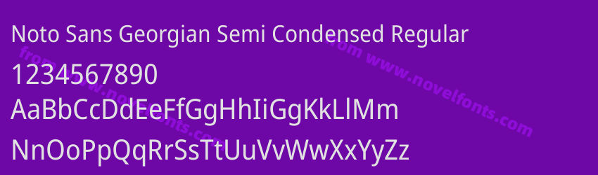Noto Sans Georgian Semi Condensed RegularPreview Noto Sans Georgian Semi Condensed RegularPreview