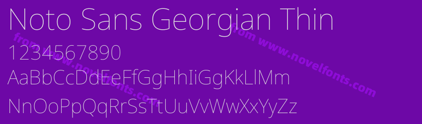 Noto Sans Georgian ThinPreview Noto Sans Georgian ThinPreview