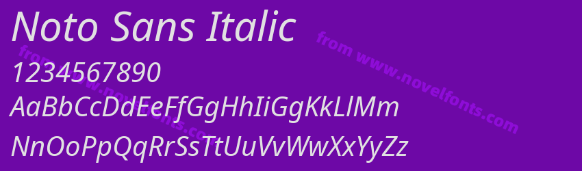 Noto Sans ItalicPreview Noto Sans ItalicPreview