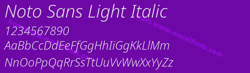 Noto Sans Light ItalicPreview Noto Sans Light ItalicPreview