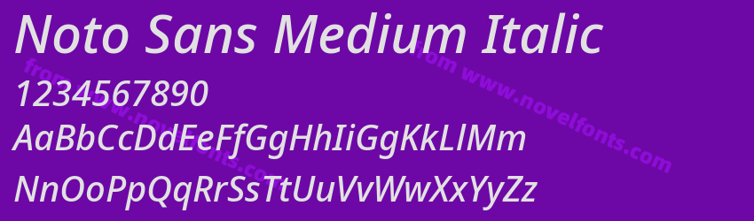 Noto Sans Medium ItalicPreview Noto Sans Medium ItalicPreview