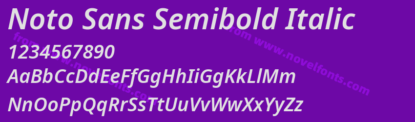 Noto Sans Semibold ItalicPreview Noto Sans Semibold ItalicPreview