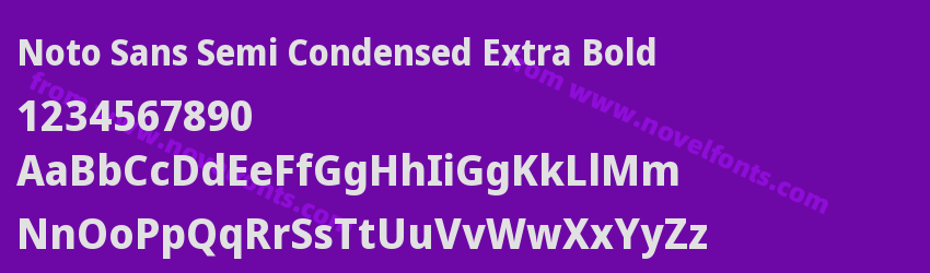 Noto Sans Semi Condensed Extra BoldPreview Noto Sans Semi Condensed Extra BoldPreview