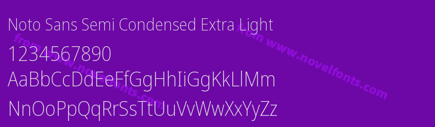 Noto Sans Semi Condensed Extra LightPreview Noto Sans Semi Condensed Extra LightPreview