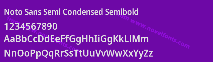 Noto Sans Semi Condensed SemiboldPreview Noto Sans Semi Condensed SemiboldPreview