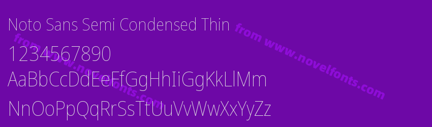 Noto Sans Semi Condensed ThinPreview Noto Sans Semi Condensed ThinPreview