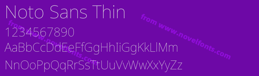 Noto Sans ThinPreview Noto Sans ThinPreview
