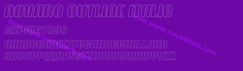 Novaro Outline ItalicPreview Novaro Outline ItalicPreview