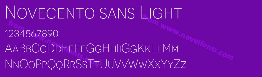 Novecento sans LightPreview Novecento sans LightPreview