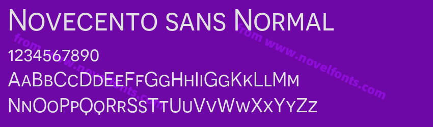 Novecento sans NormalPreview Novecento sans NormalPreview