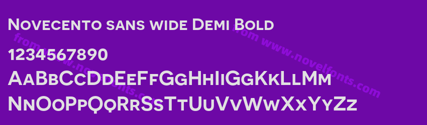Novecento sans wide Demi BoldPreview Novecento sans wide Demi BoldPreview