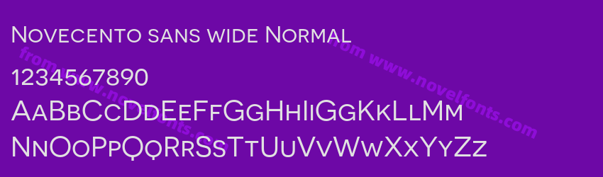 Novecento sans wide NormalPreview Novecento sans wide NormalPreview