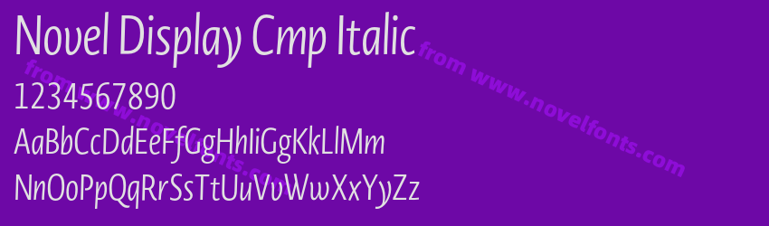 Novel Display Cmp ItalicPreview Novel Display Cmp ItalicPreview