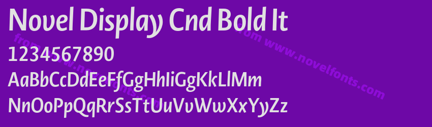 Novel Display Cnd Bold ItPreview Novel Display Cnd Bold ItPreview