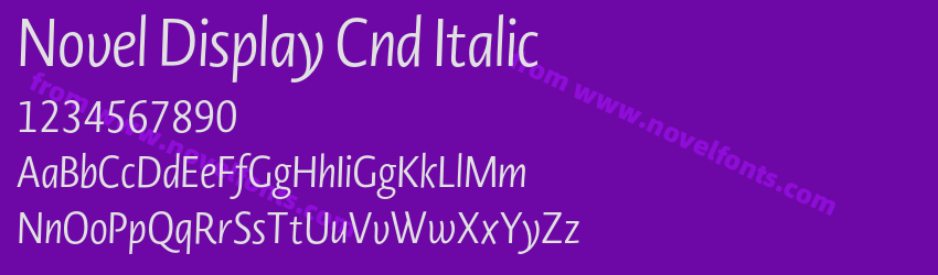 Novel Display Cnd ItalicPreview Novel Display Cnd ItalicPreview