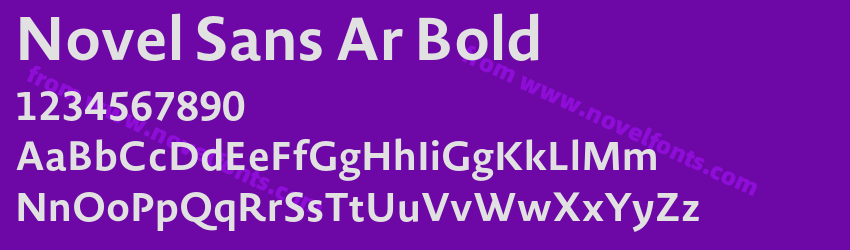 Novel Sans Ar BoldPreview Novel Sans Ar BoldPreview