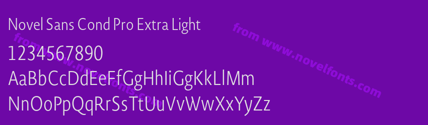 Novel Sans Cond Pro Extra LightPreview Novel Sans Cond Pro Extra LightPreview