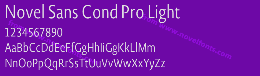 Novel Sans Cond Pro LightPreview