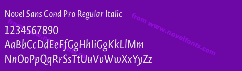 Novel Sans Cond Pro Regular ItalicPreview Novel Sans Cond Pro Regular ItalicPreview