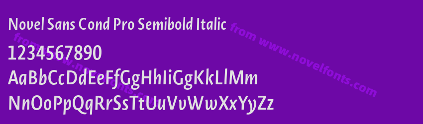 Novel Sans Cond Pro Semibold ItalicPreview Novel Sans Cond Pro Semibold ItalicPreview