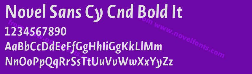 Novel Sans Cy Cnd Bold ItPreview Novel Sans Cy Cnd Bold ItPreview